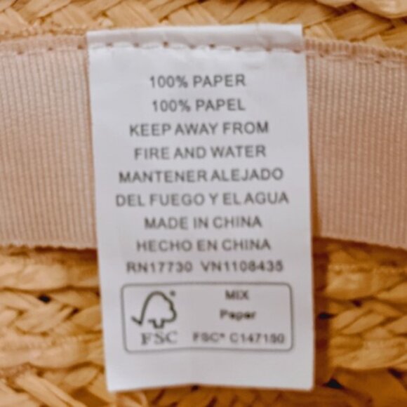 NWOT Paper Straw Cowboy Hat – Boho Western Festival Style - Picture 3 of 5